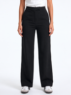 Women High-Rise Botcut Trousers