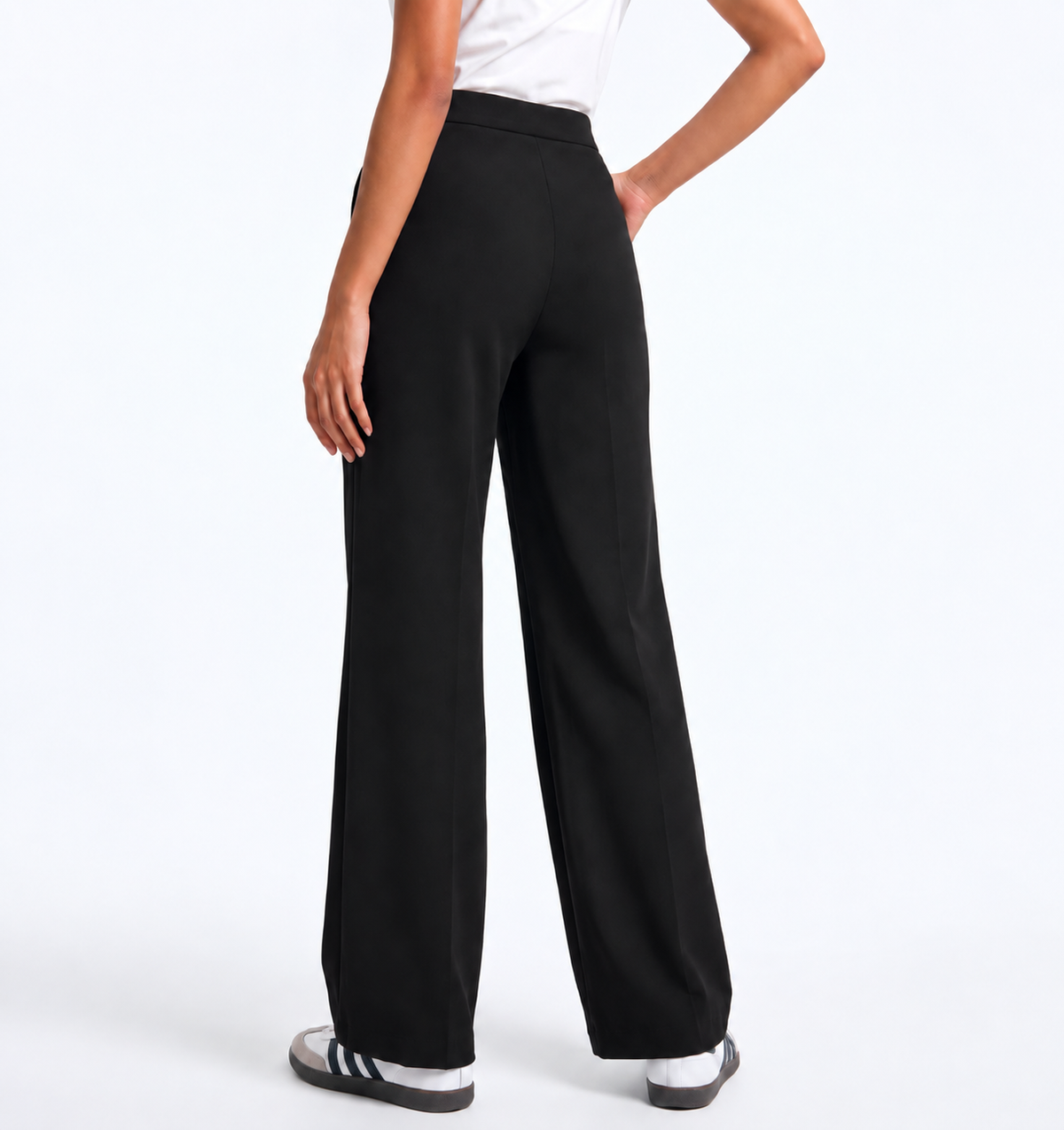 Women High-Rise Botcut Trousers
