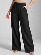 Women Tailored Easy Wash Zip Trousers