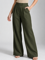 Women Tailored Easy Wash Zip Trousers