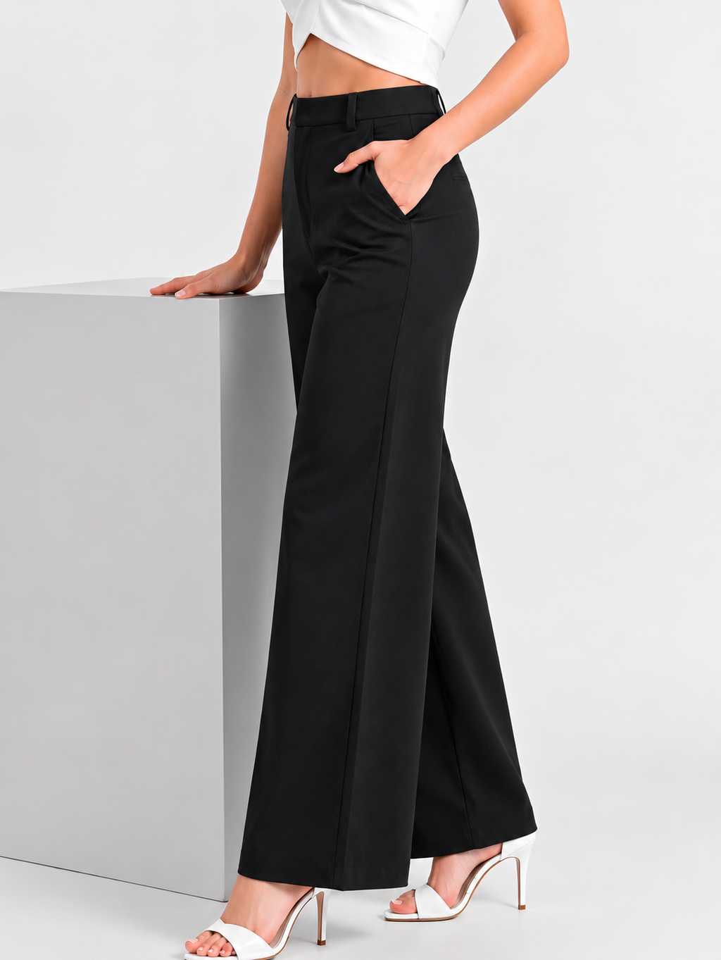 Women Straight Fit High-Rise Trousers