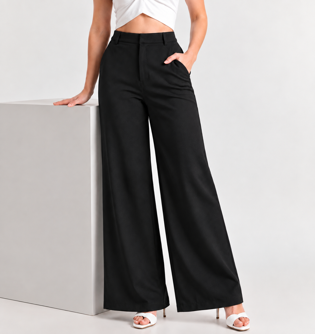 Women Straight Fit High-Rise Trousers
