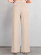 Women Smart Straight Fit High-Rise Easy Wash Trousers