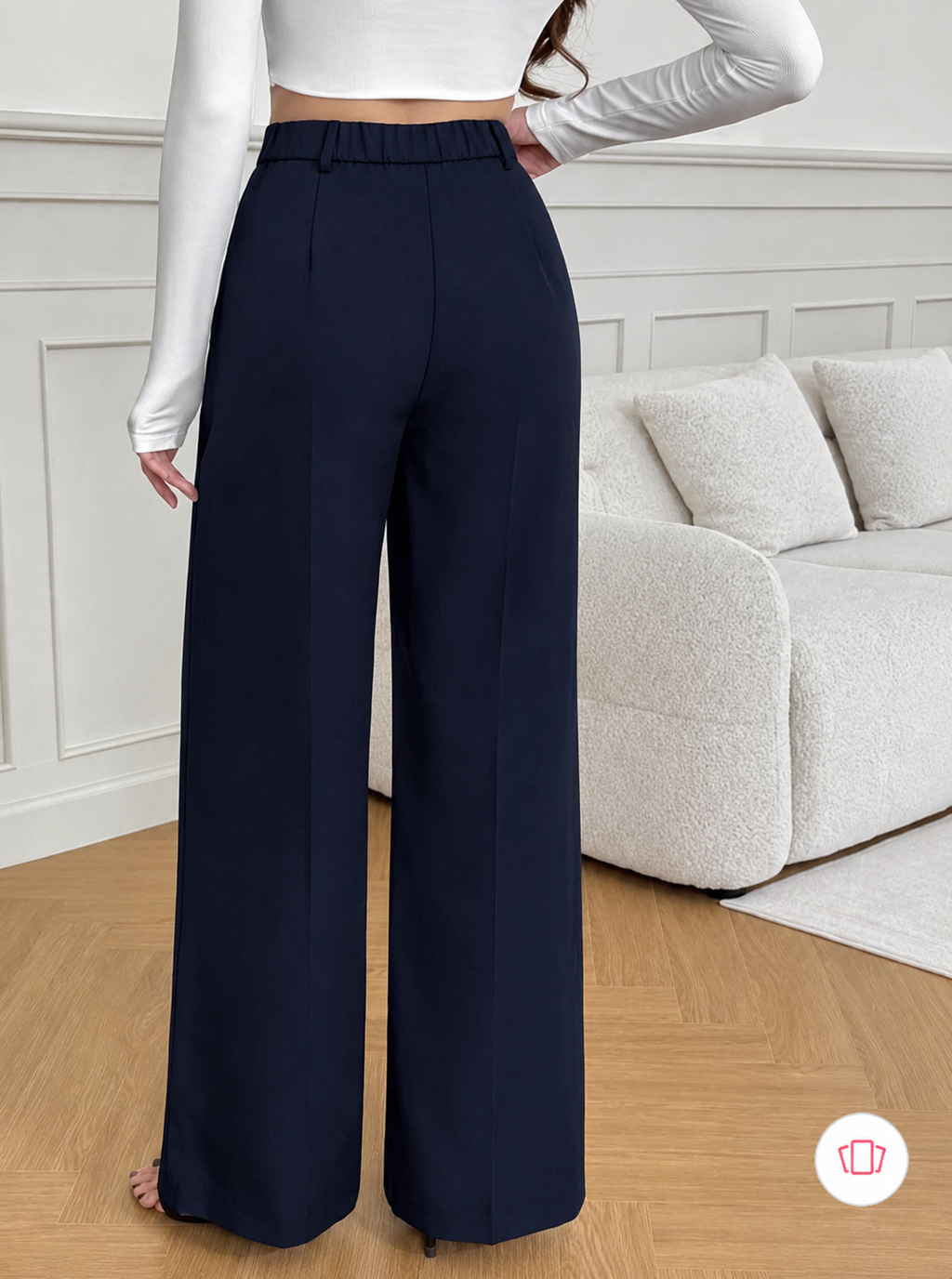 Women Smart High-Rise Easy Wash Pleated Trousers