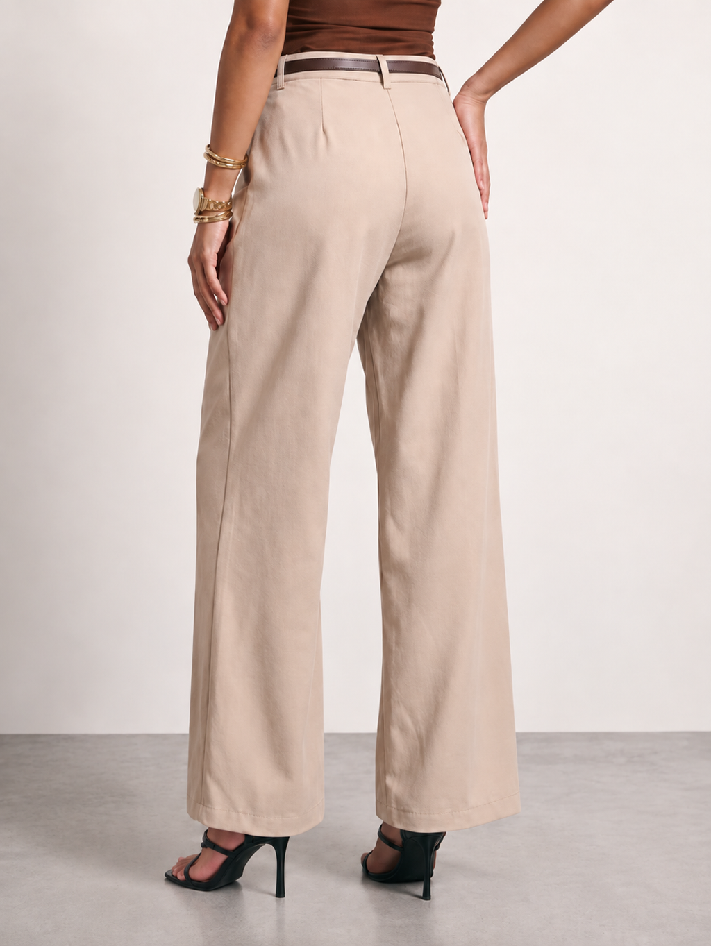 Women Pleated Chinos Trousers