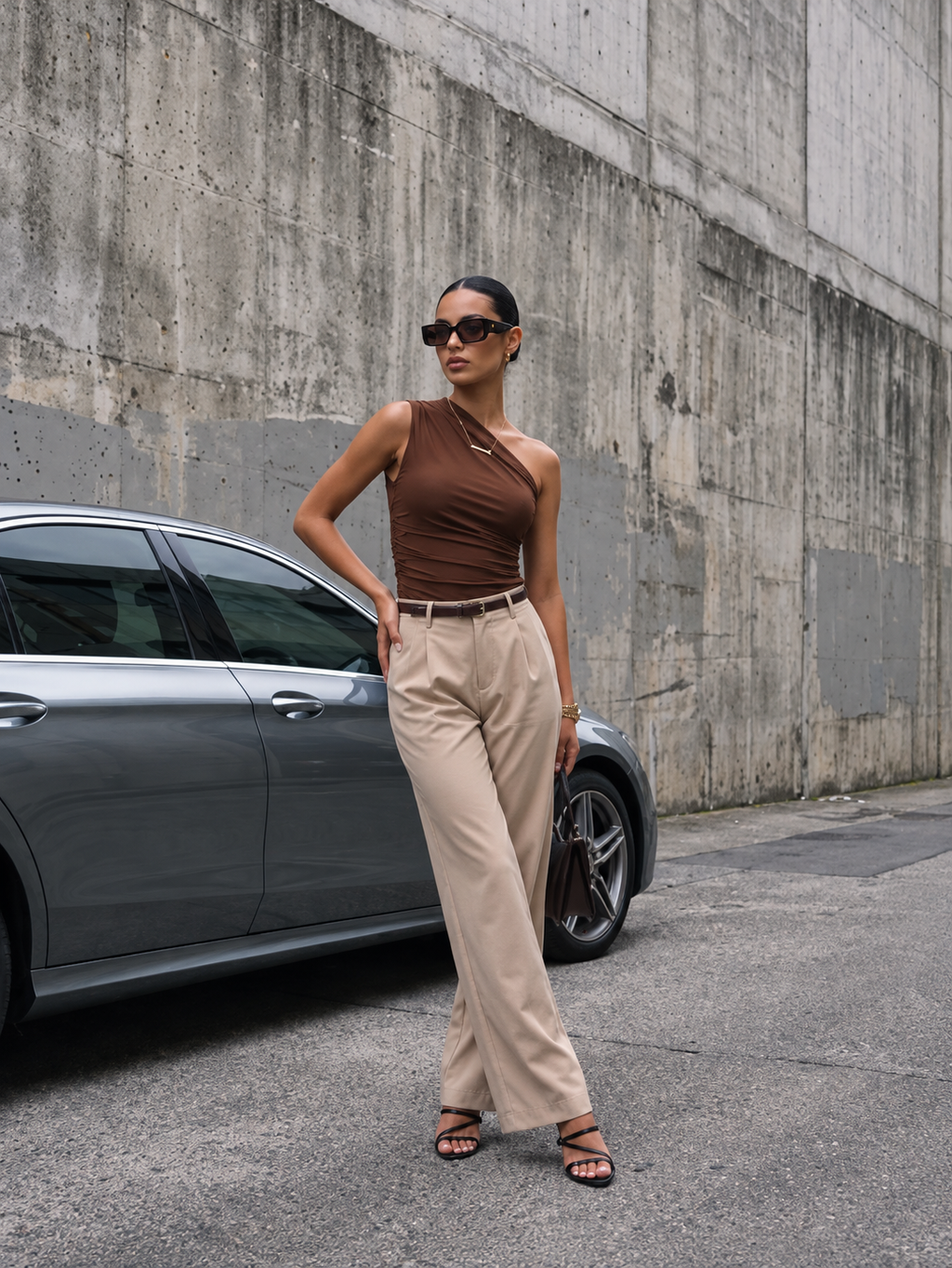 Women Pleated Chinos Trousers