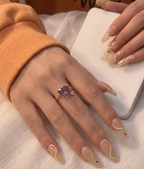 Romantic Rhinestone Heart Ring
