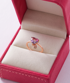 Romantic Rhinestone Heart Ring