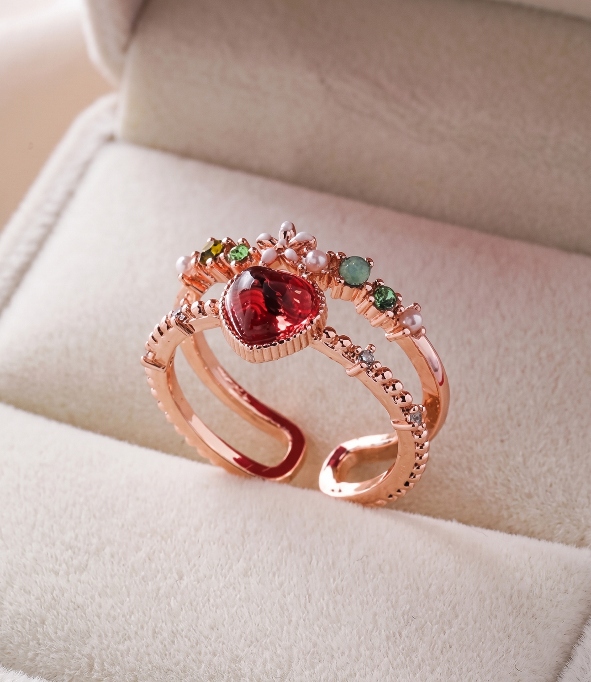 Dreamy Heart Layered Ring