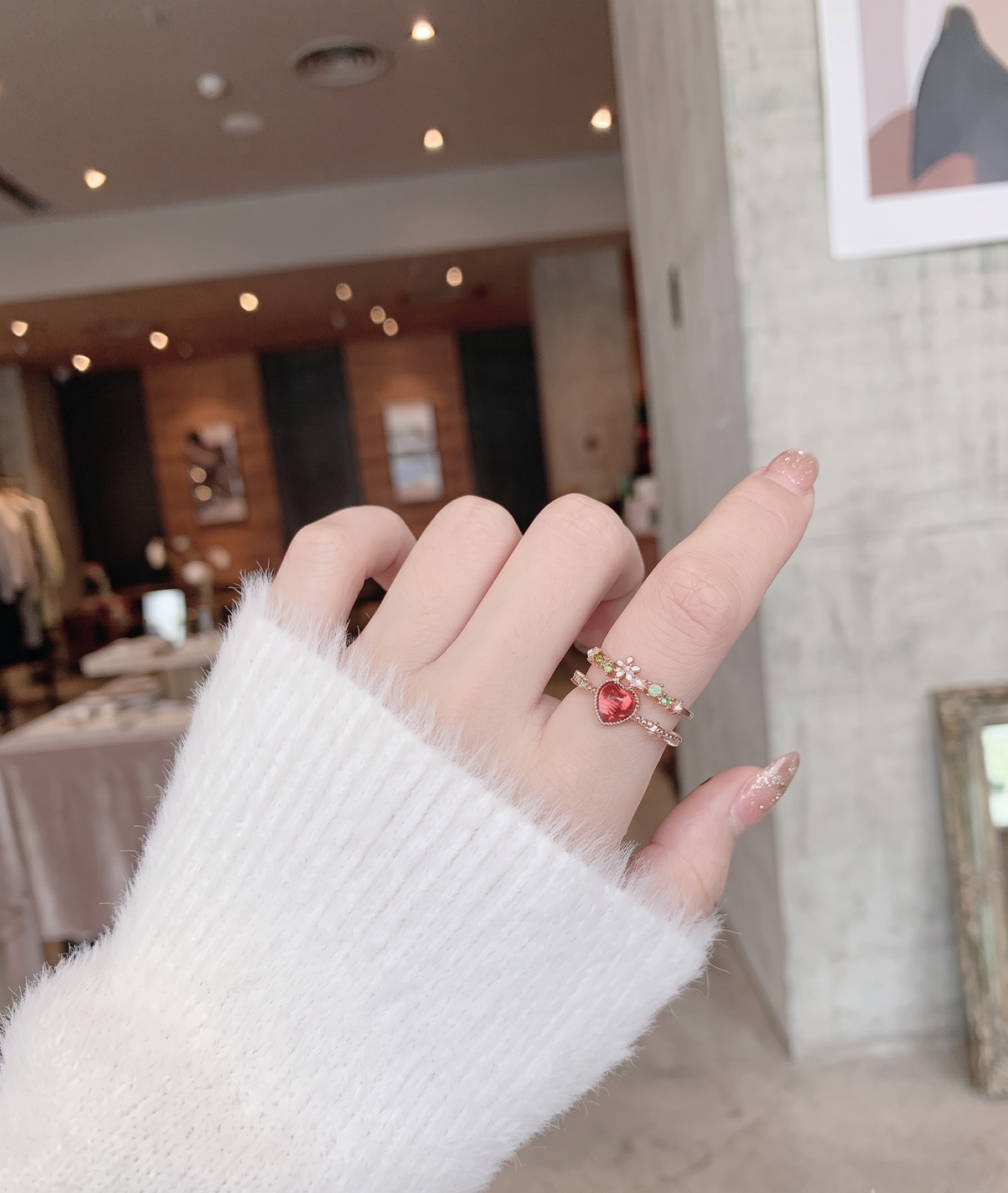 Dreamy Heart Layered Ring