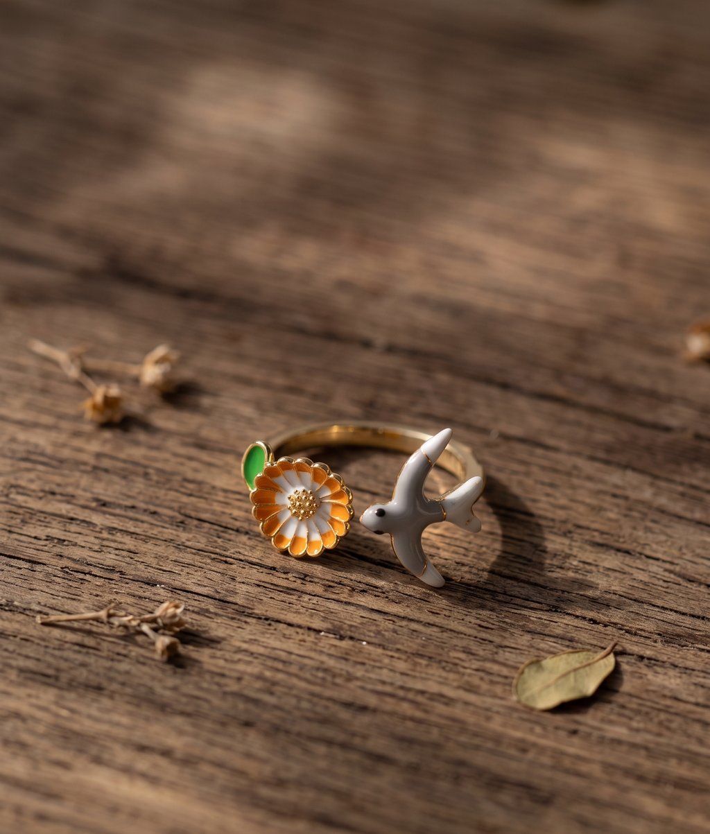 A bird’s wish! Marigold Ring