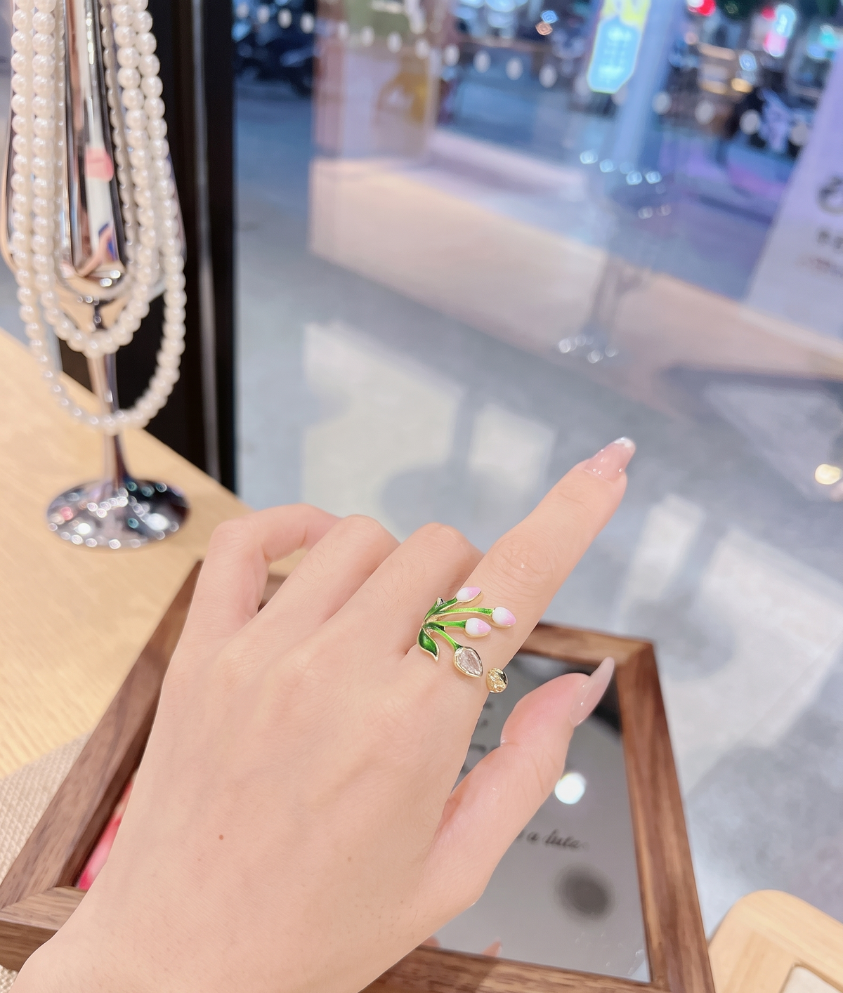 Delicately Wrapped Tulip Ring