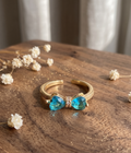 Aurora Blue Bow Ring