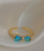 Aurora Blue Bow Ring