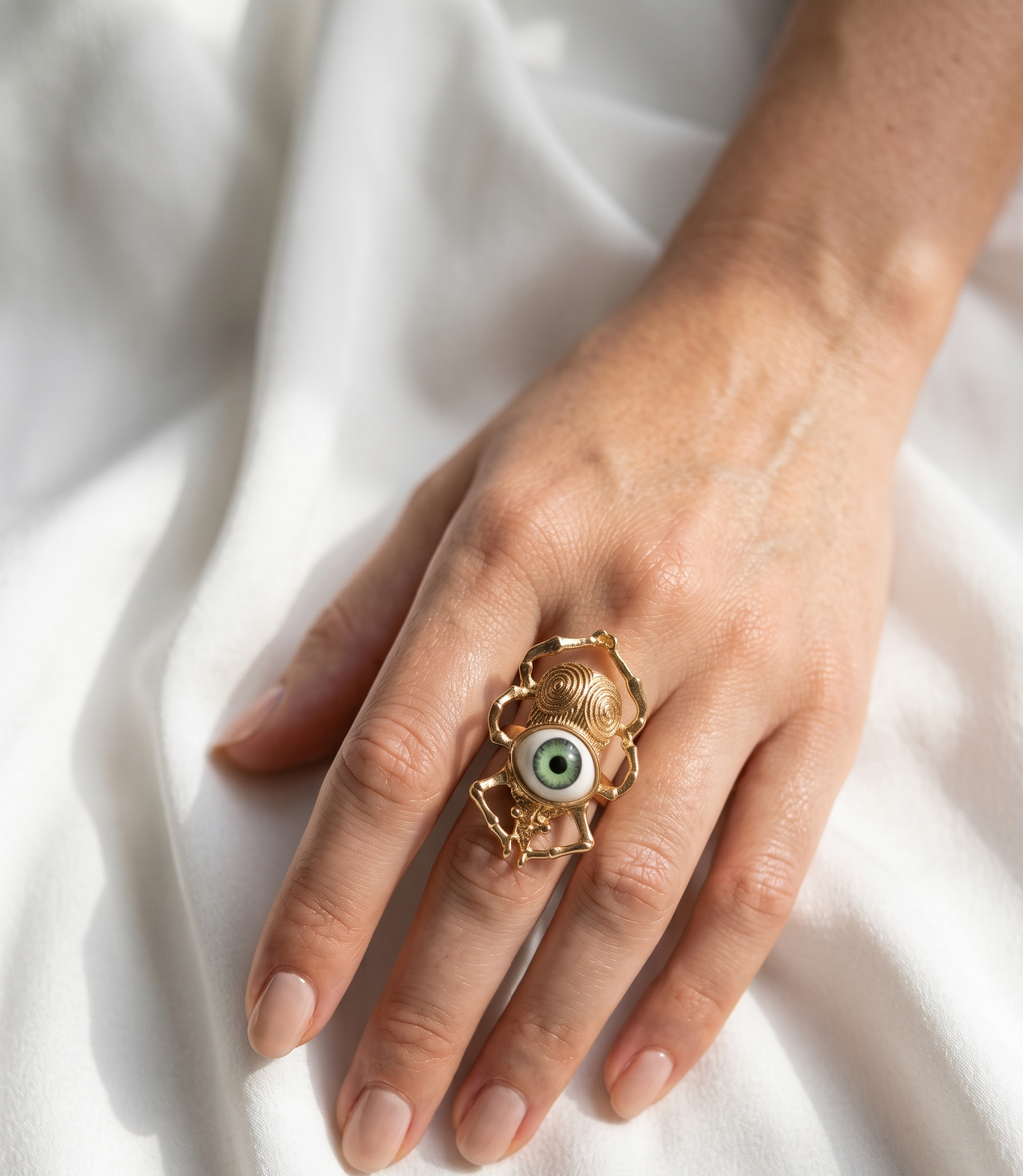 Statement Beetle Eyeball Ring