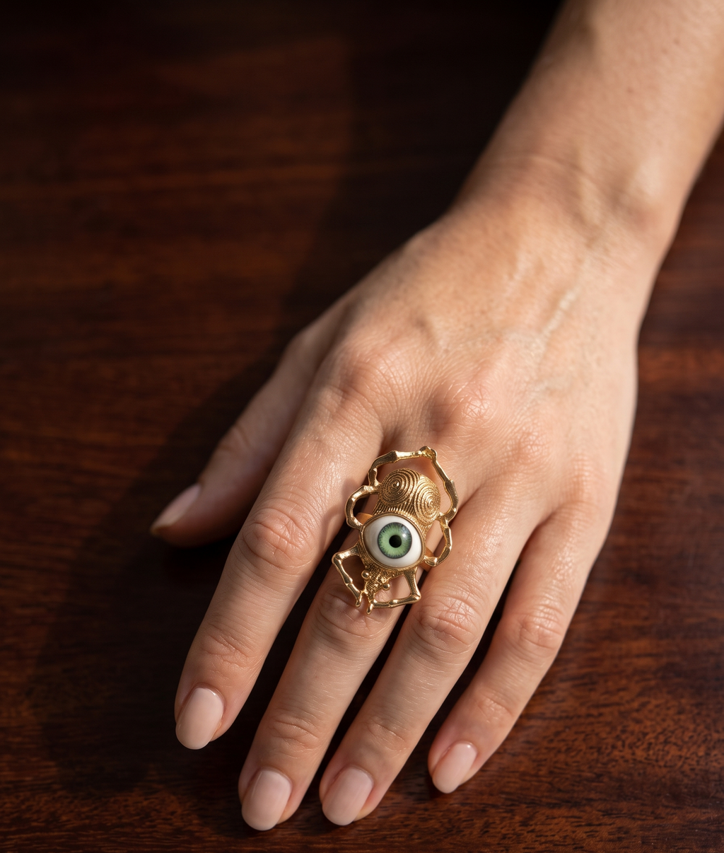 Statement Beetle Eyeball Ring