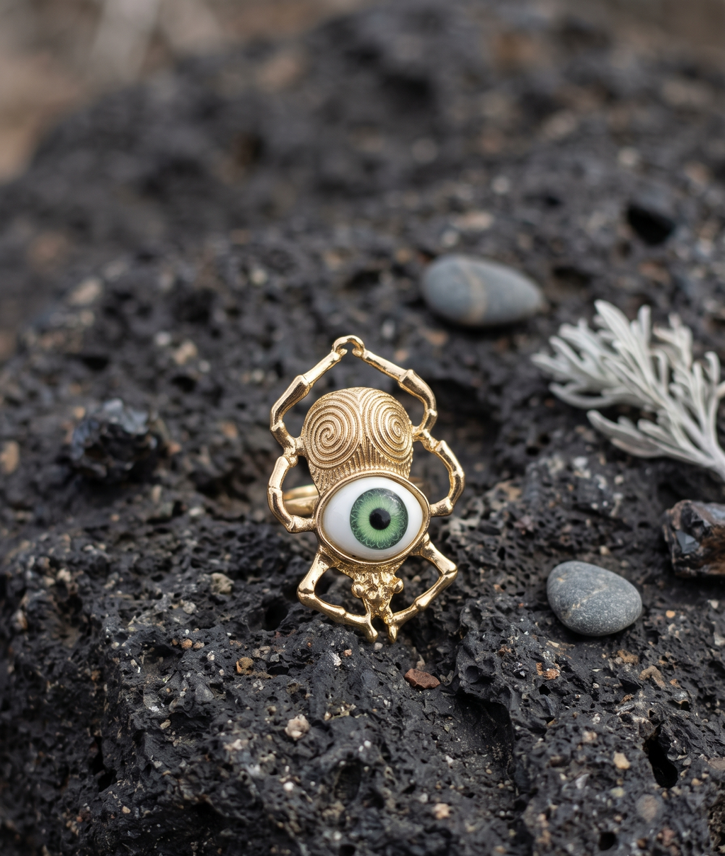 Statement Beetle Eyeball Ring