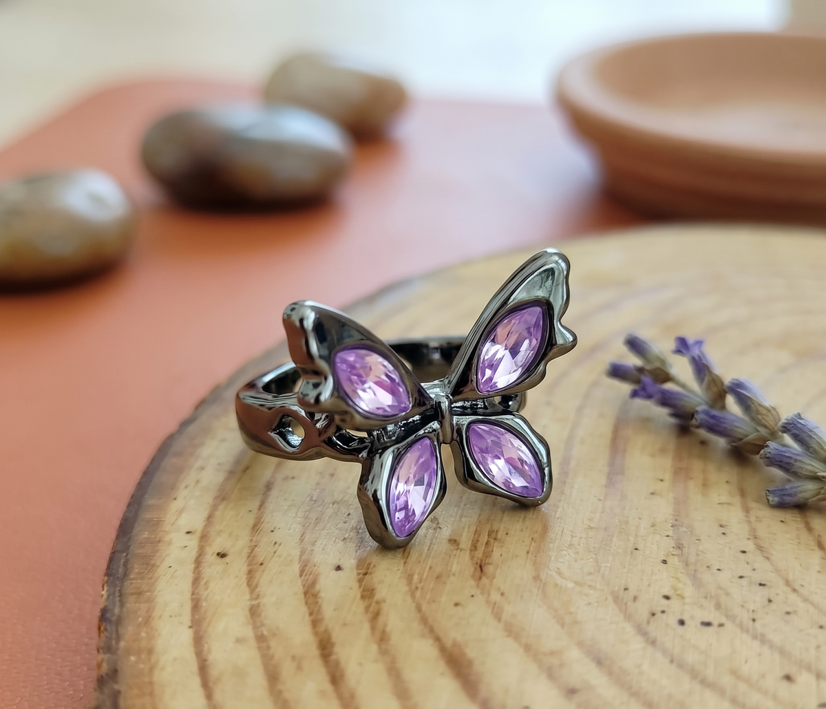 Amethyst Monarch Ring