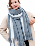 Women Colorblocked Woollen Winter Scarf