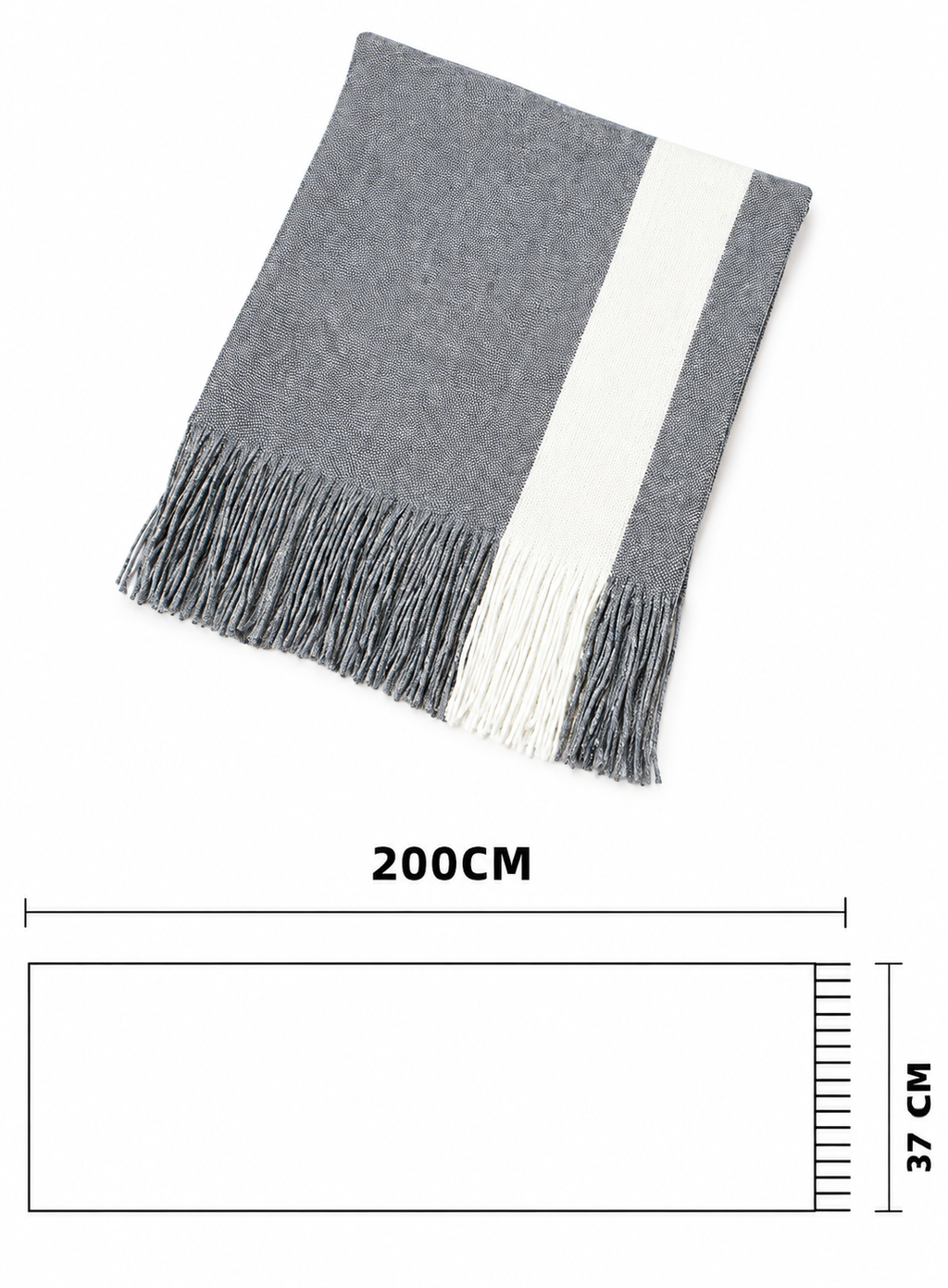 Women Colorblocked Woollen Winter Scarf
