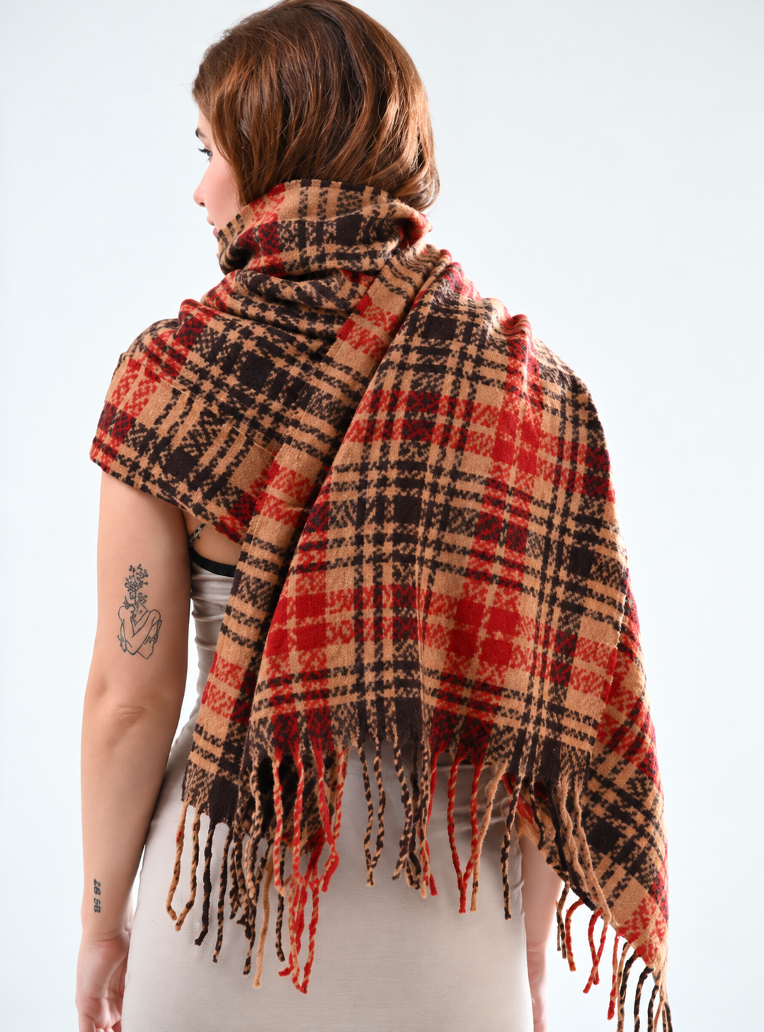 Women Striped Winter Scarf
