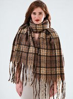 Women Striped Winter Scarf