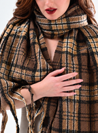 Women Striped Winter Scarf