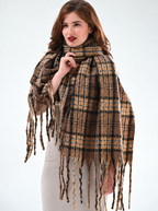 Women Striped Winter Scarf