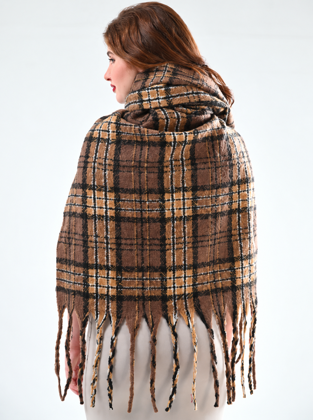 Women Striped Winter Scarf