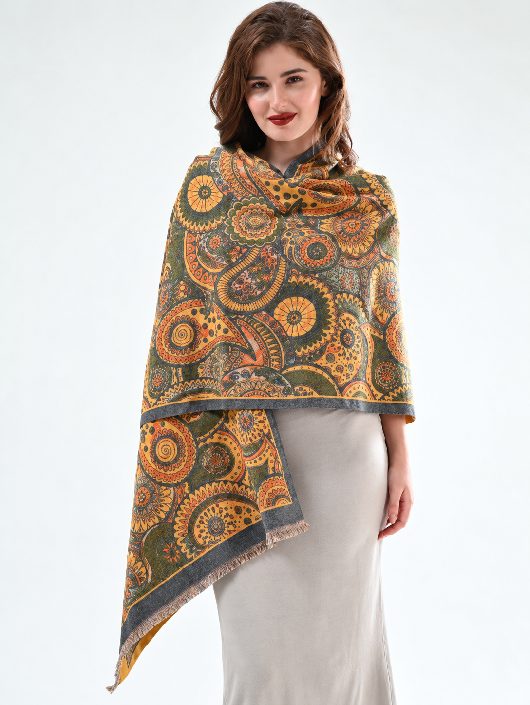 Women Printed Winter Scarf