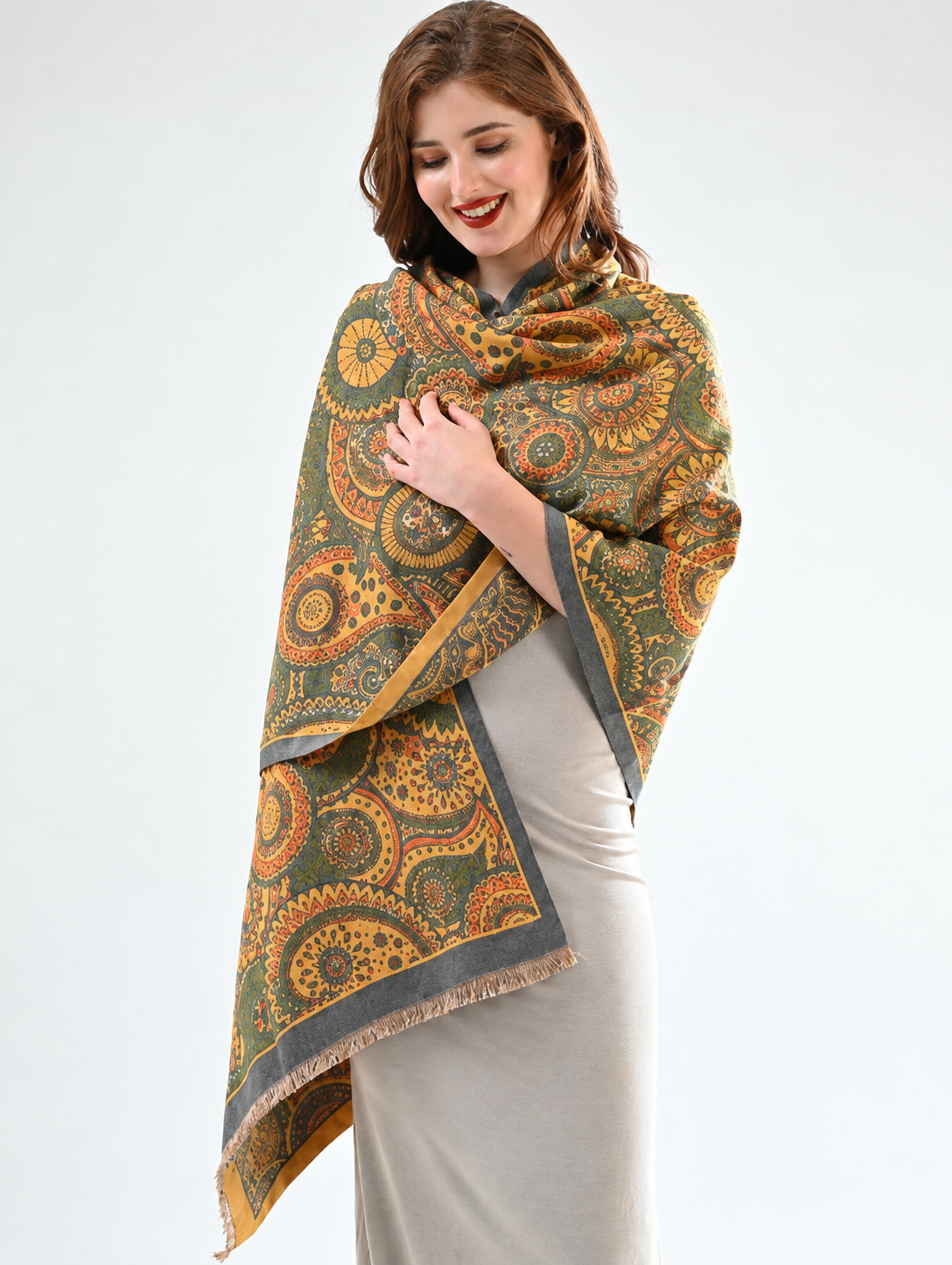 Women Printed Winter Scarf