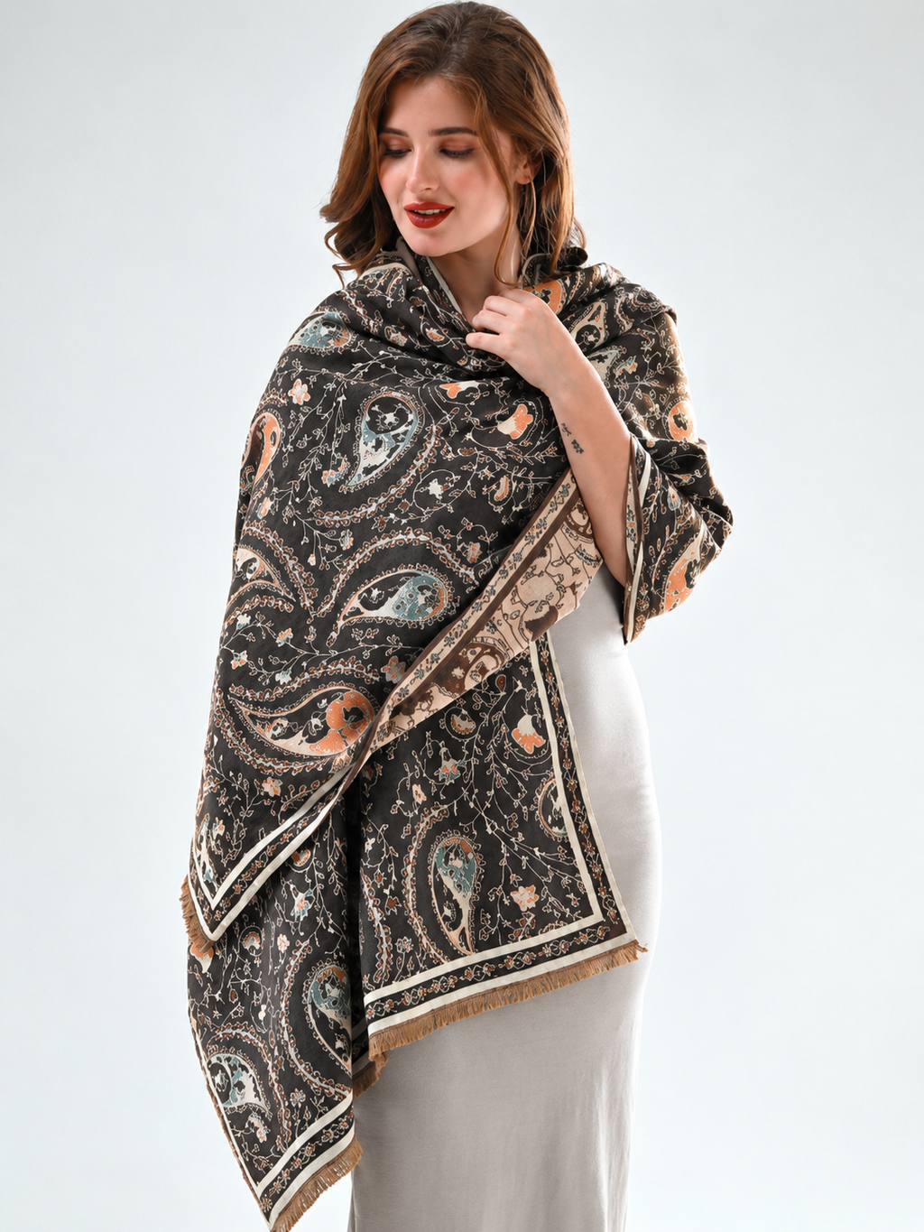 Women Printed Winter Scarf