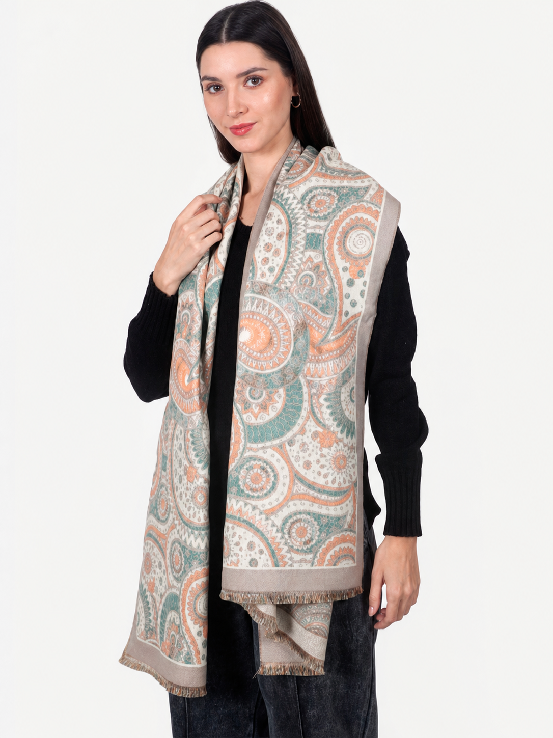 Women Printed Winter Scarf