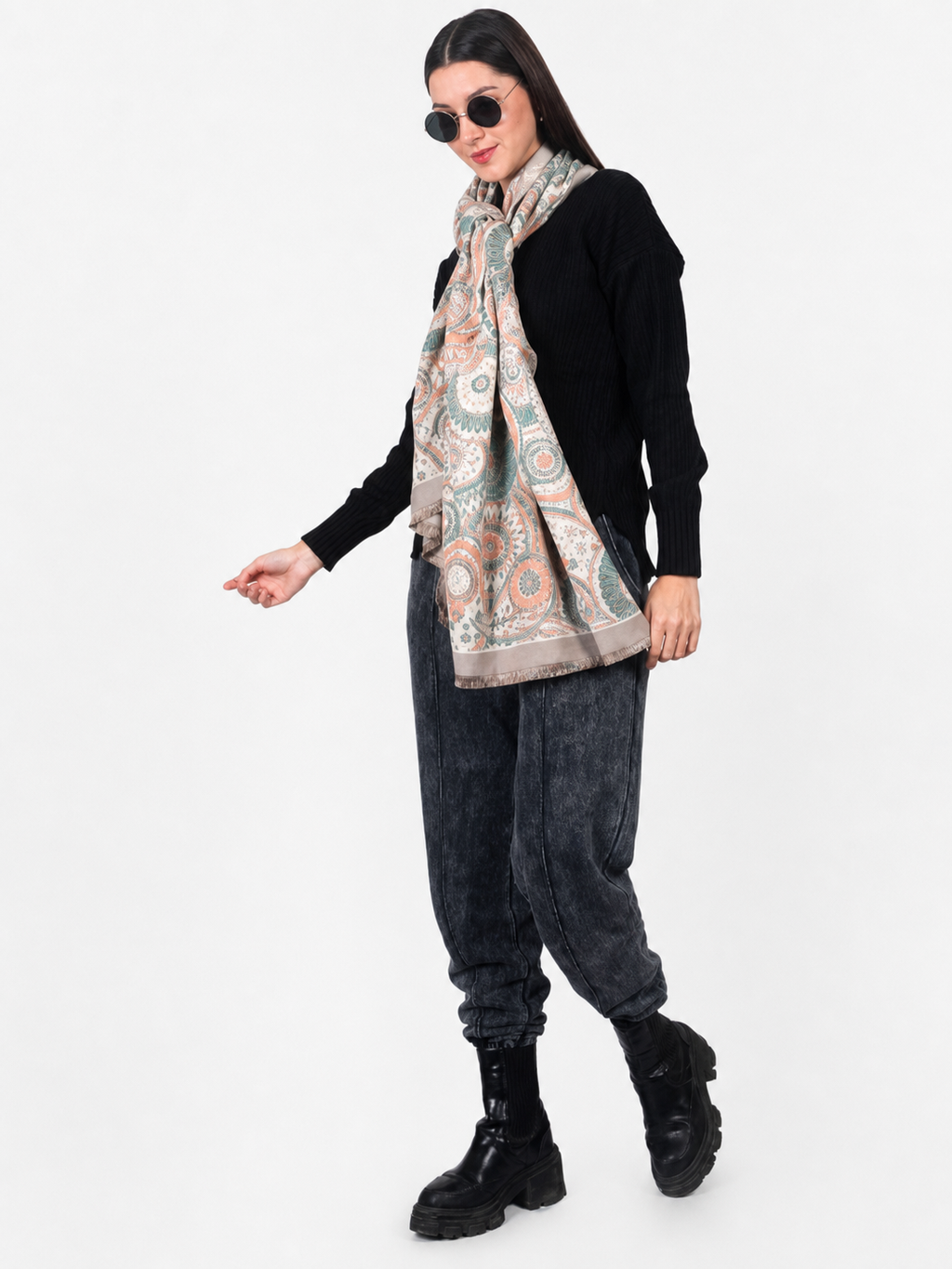 Women Printed Winter Scarf