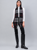 Women Checked Winter Scarf