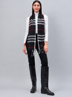 Women Checked Winter Scarf