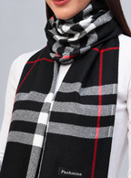 Women Checked Winter Scarf