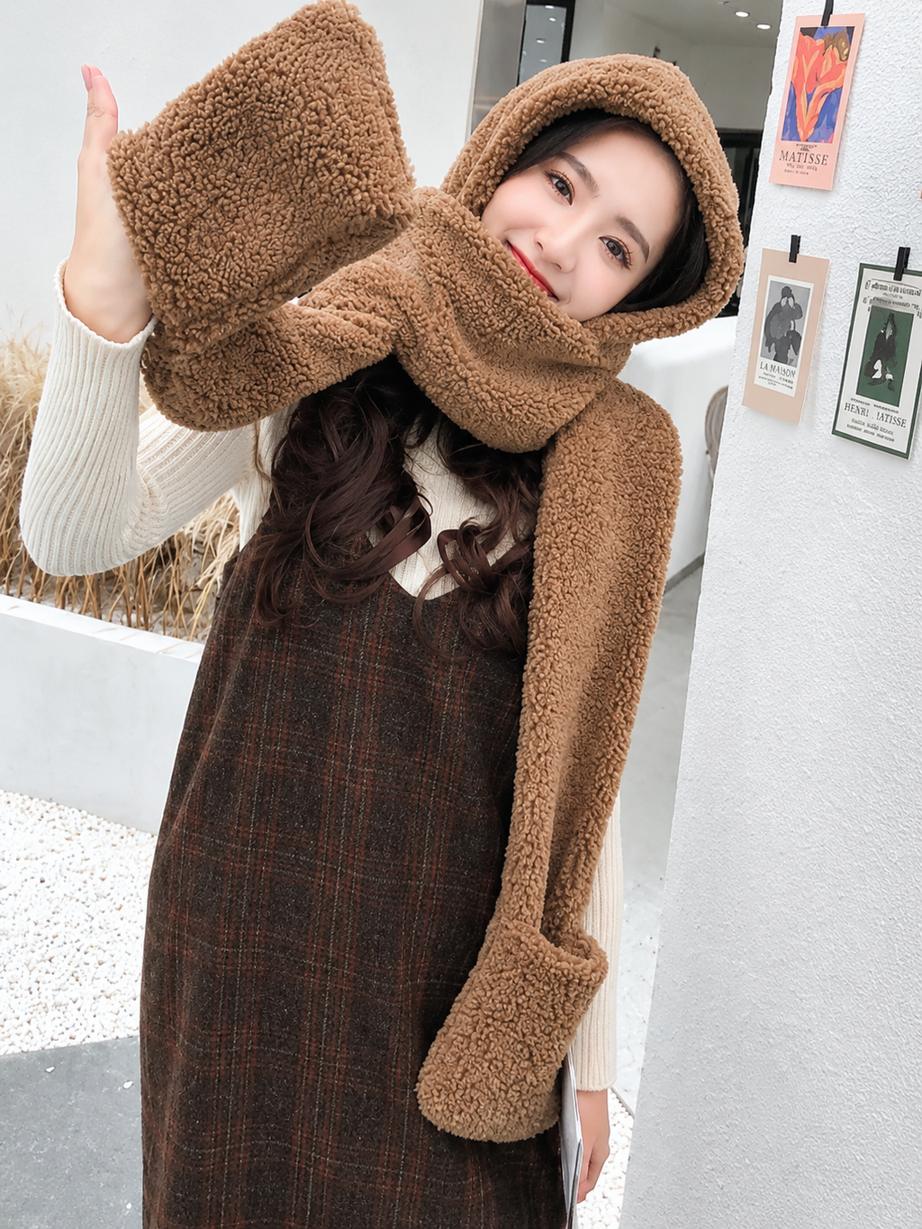 Women Winter Warm Wool Scarf