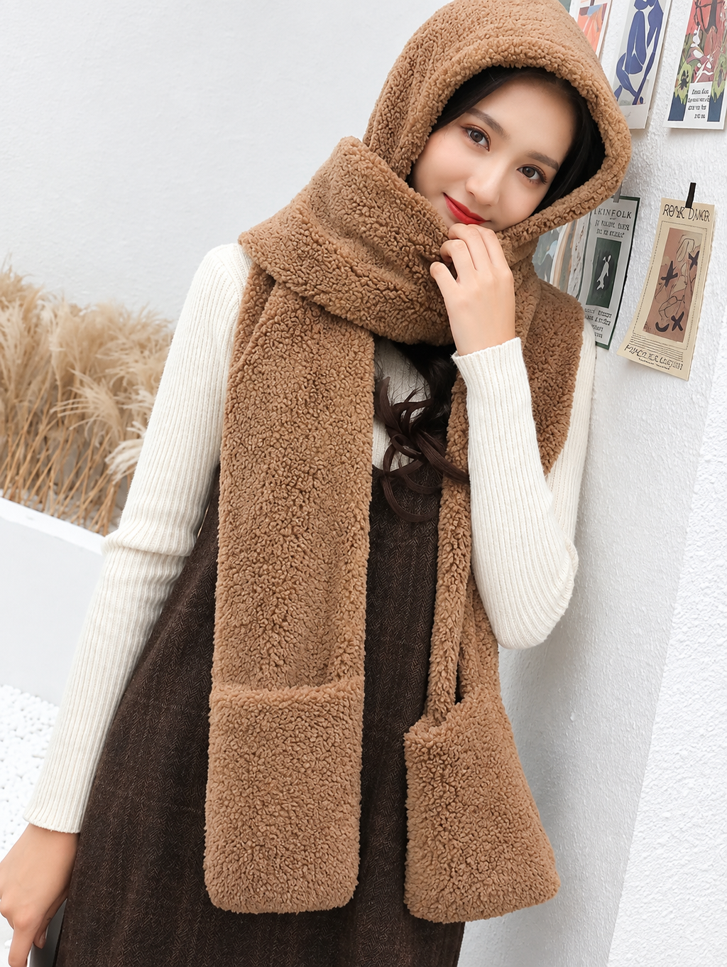 Women Winter Warm Wool Scarf
