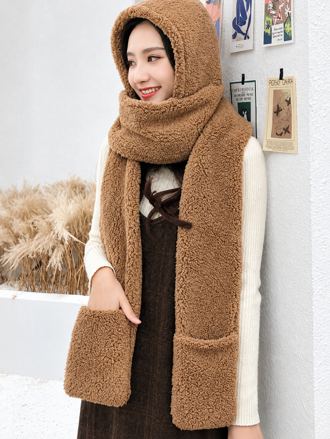 Women Winter Warm Wool Scarf