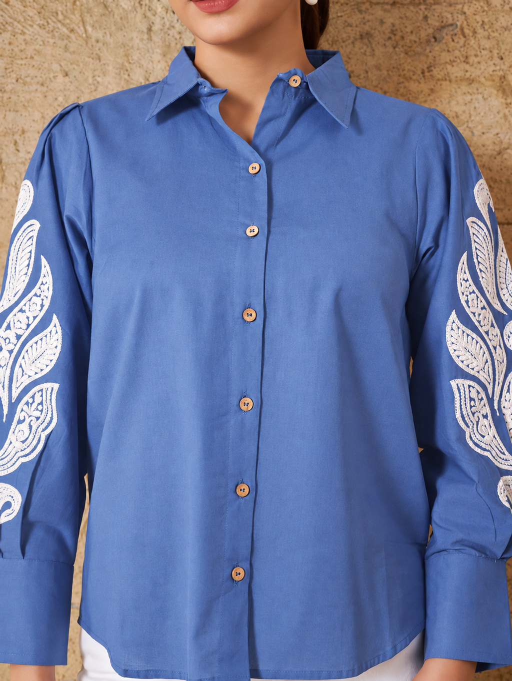 Women Straight Fit Floral Printed Spread Collar Casual Shirt