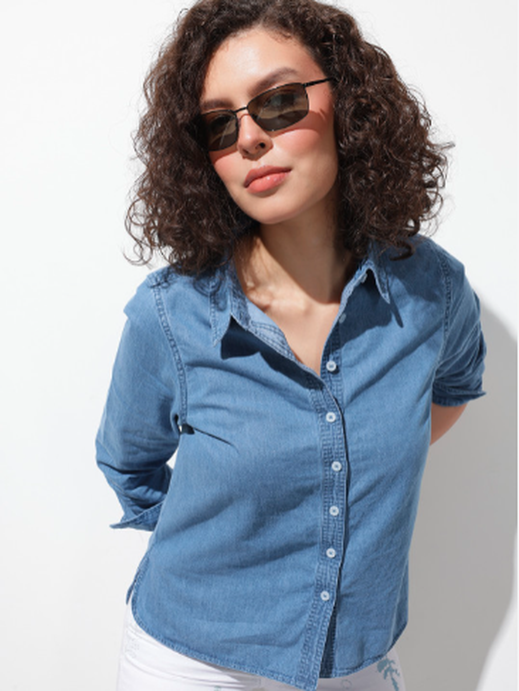 Pure Cotton Denim Casual Shirt