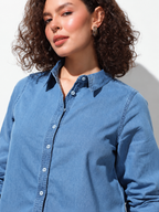 Pure Cotton Denim Casual Shirt