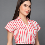 Women Modern Striped Casual Shirt