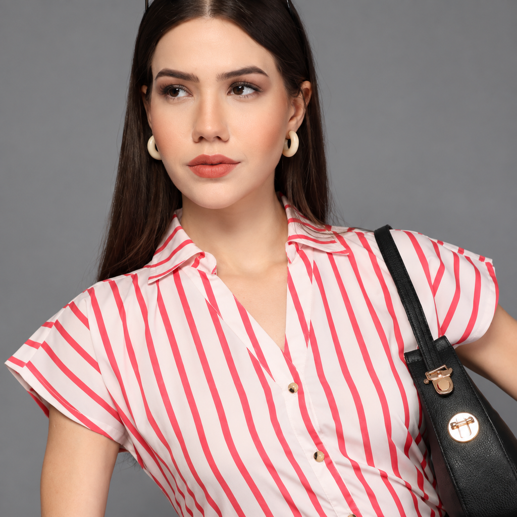 Women Modern Striped Casual Shirt