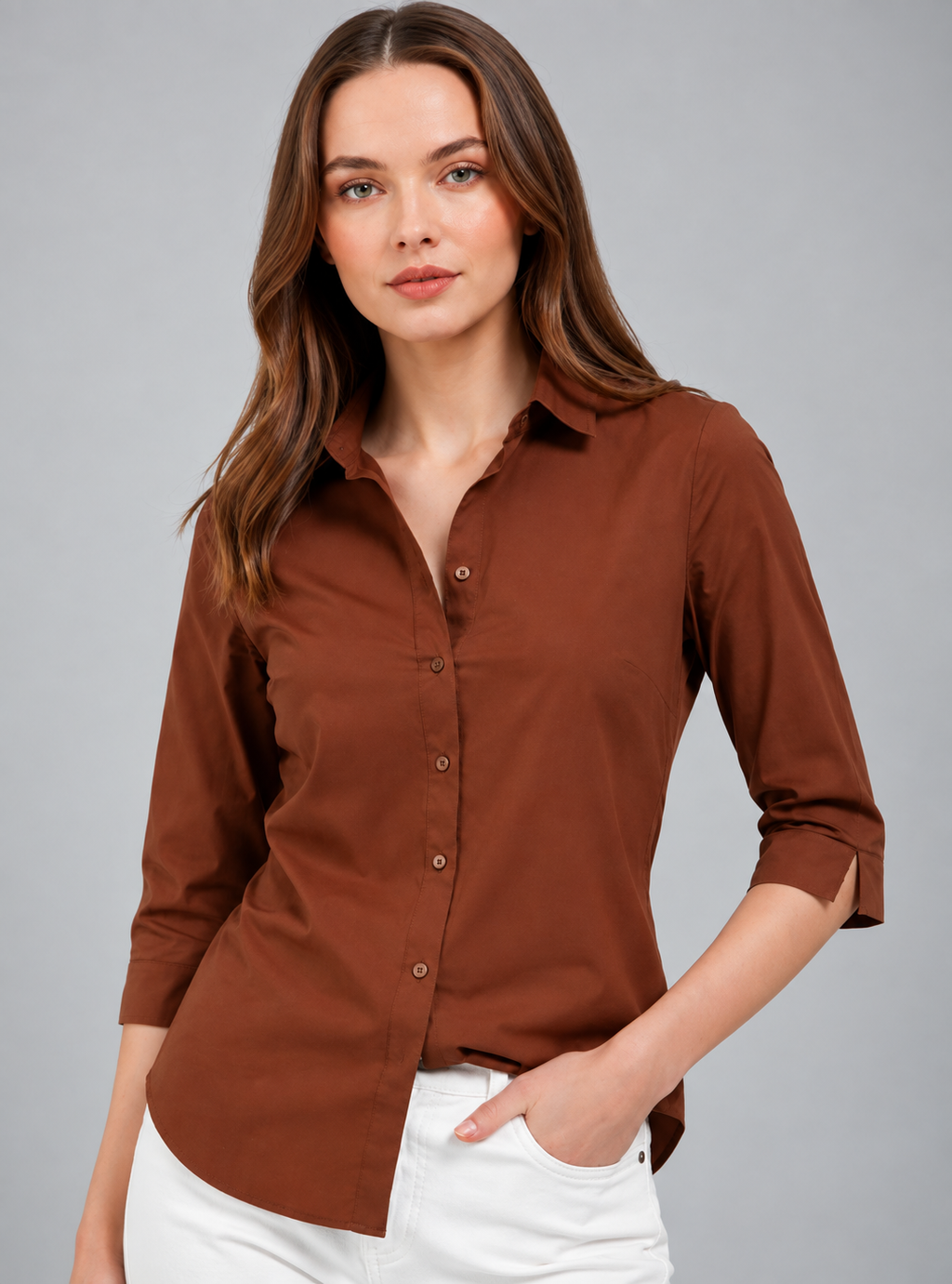 Women Slim Fit Casual Shirt