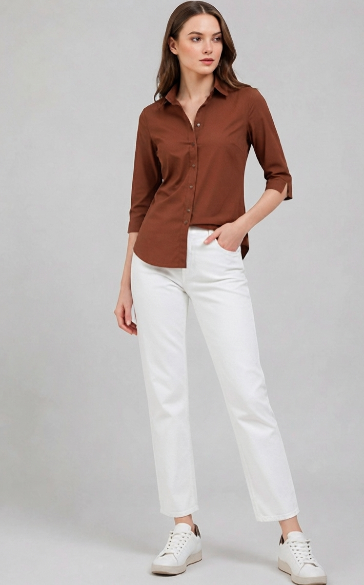 Women Slim Fit Casual Shirt