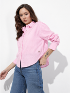Oversized Striped Seersucker Pure Cotton Shirt