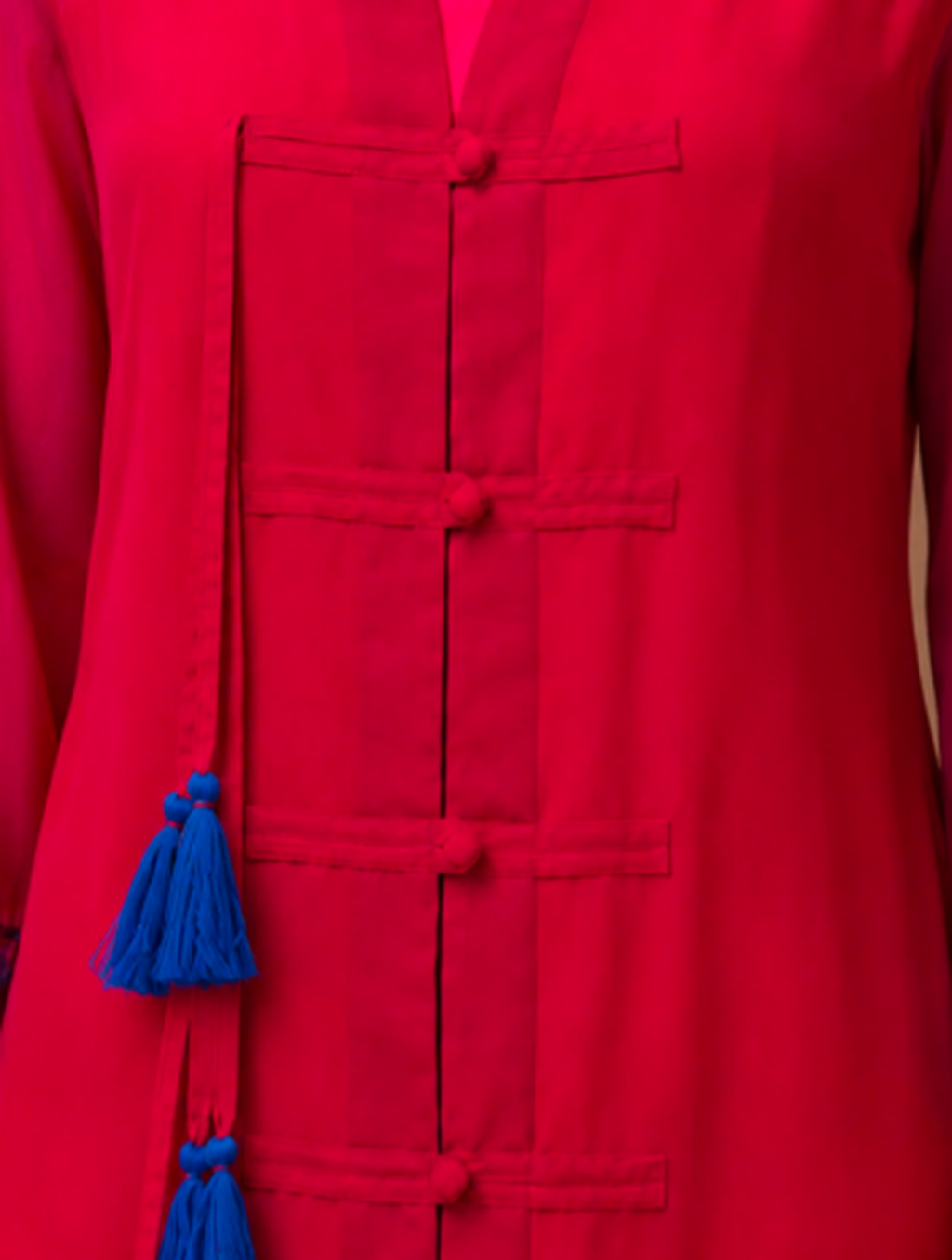 Tasseled Tunic Top with Adjustable Cami