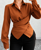 Crossed Placket Blouse